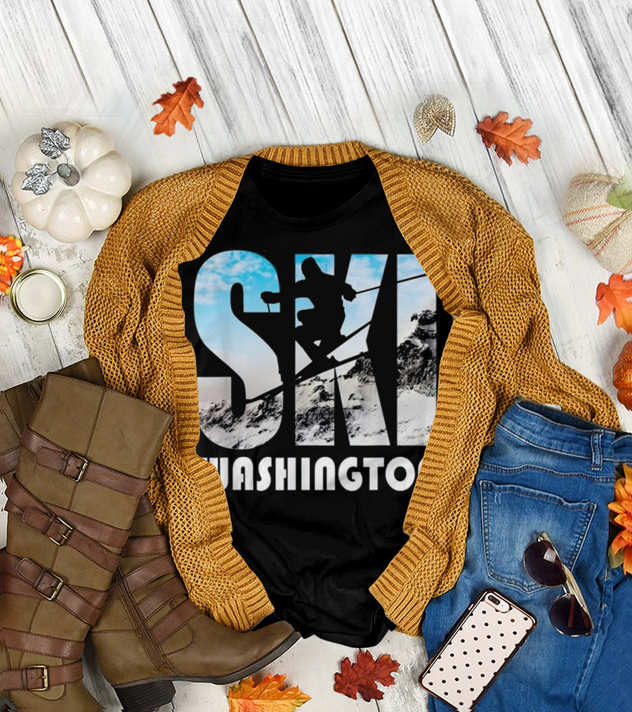 Ski Washington USA Skiing Vacation Adventure T-Shirt