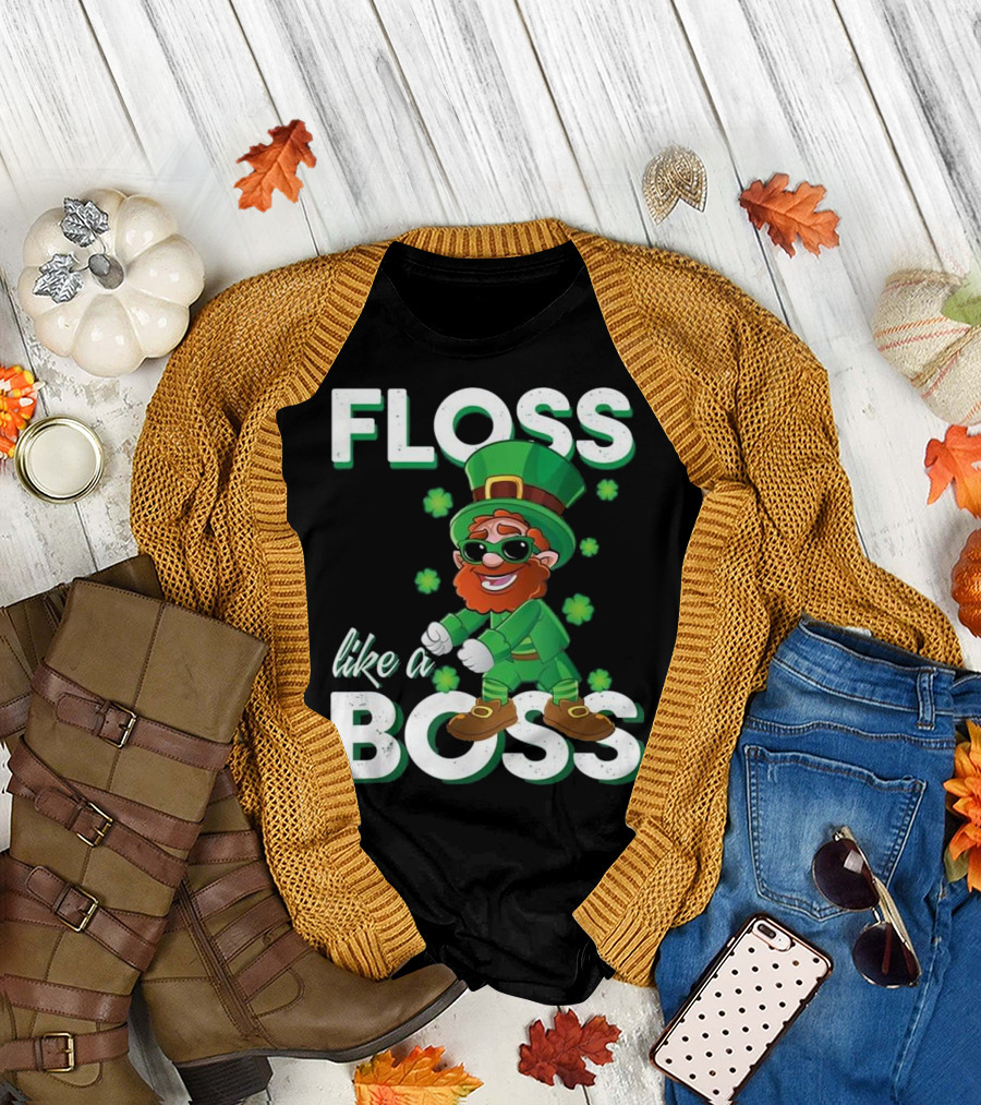 Floss Like a Boss Leprechaun St Patrick's Day T-Shirt