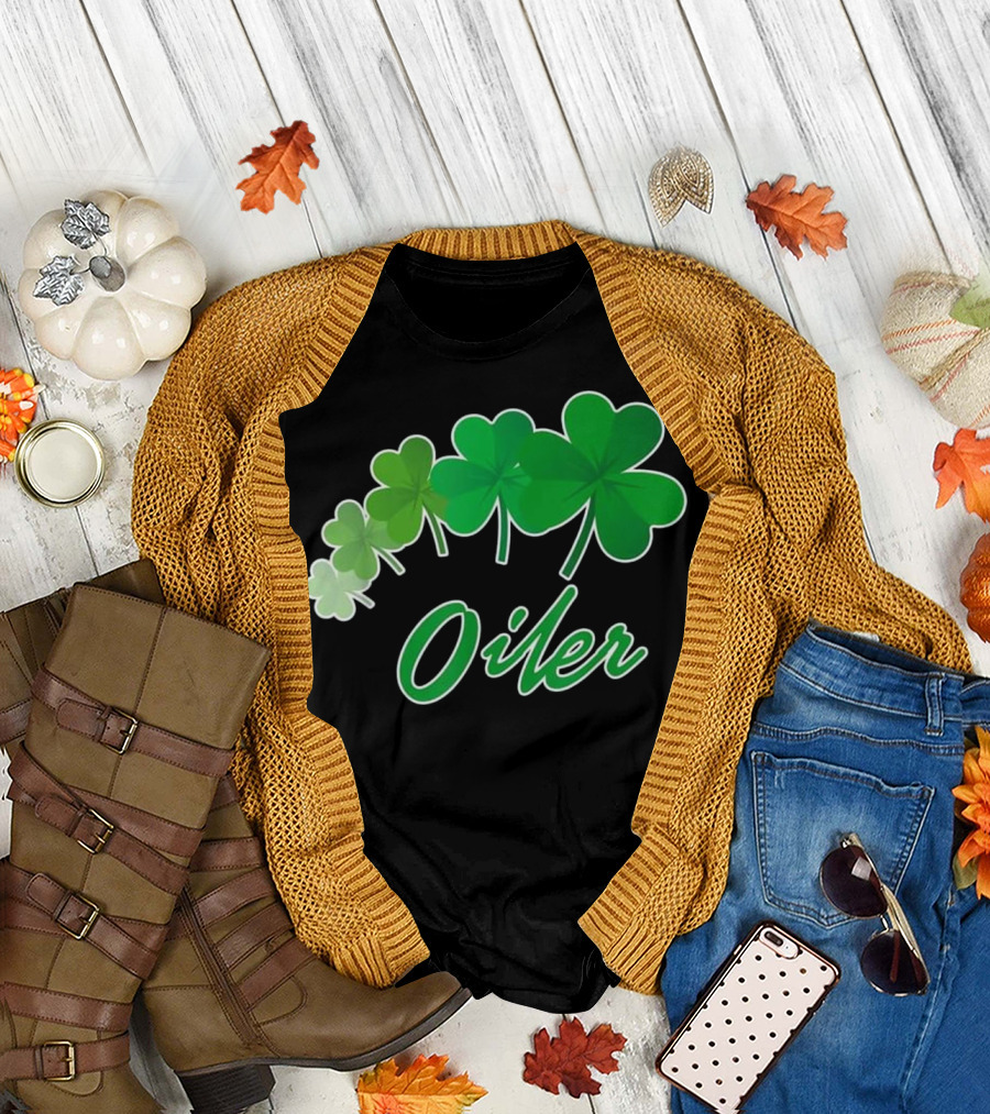 Oiler Irish Shamrocks St Patrick T-Shirt