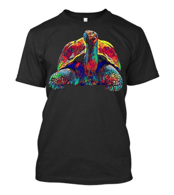 Galapagos Turtle Psychedelic Multicolored T-Shirt