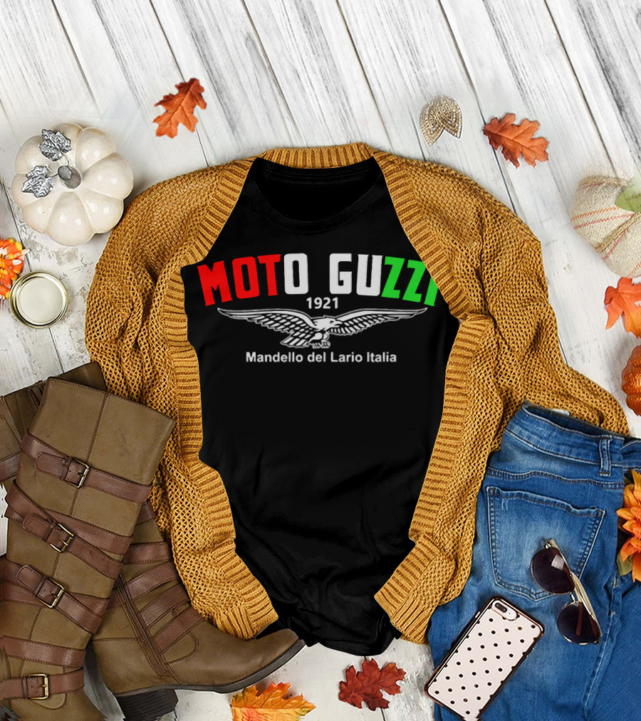Moto Guzzi 1921 Mandello del Lario Italia Wings Motorcycle Biker T-Shirt