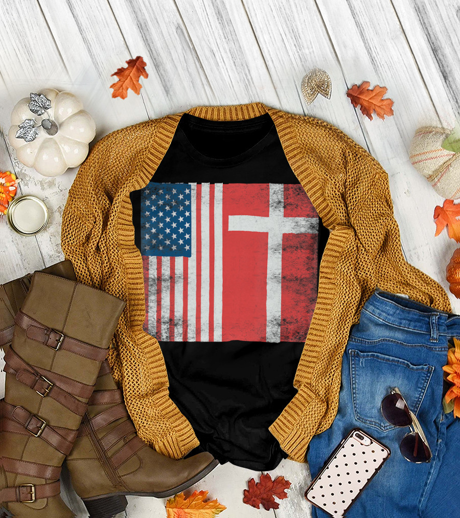 Denmark American Danish Flag Women Men T-Shirt