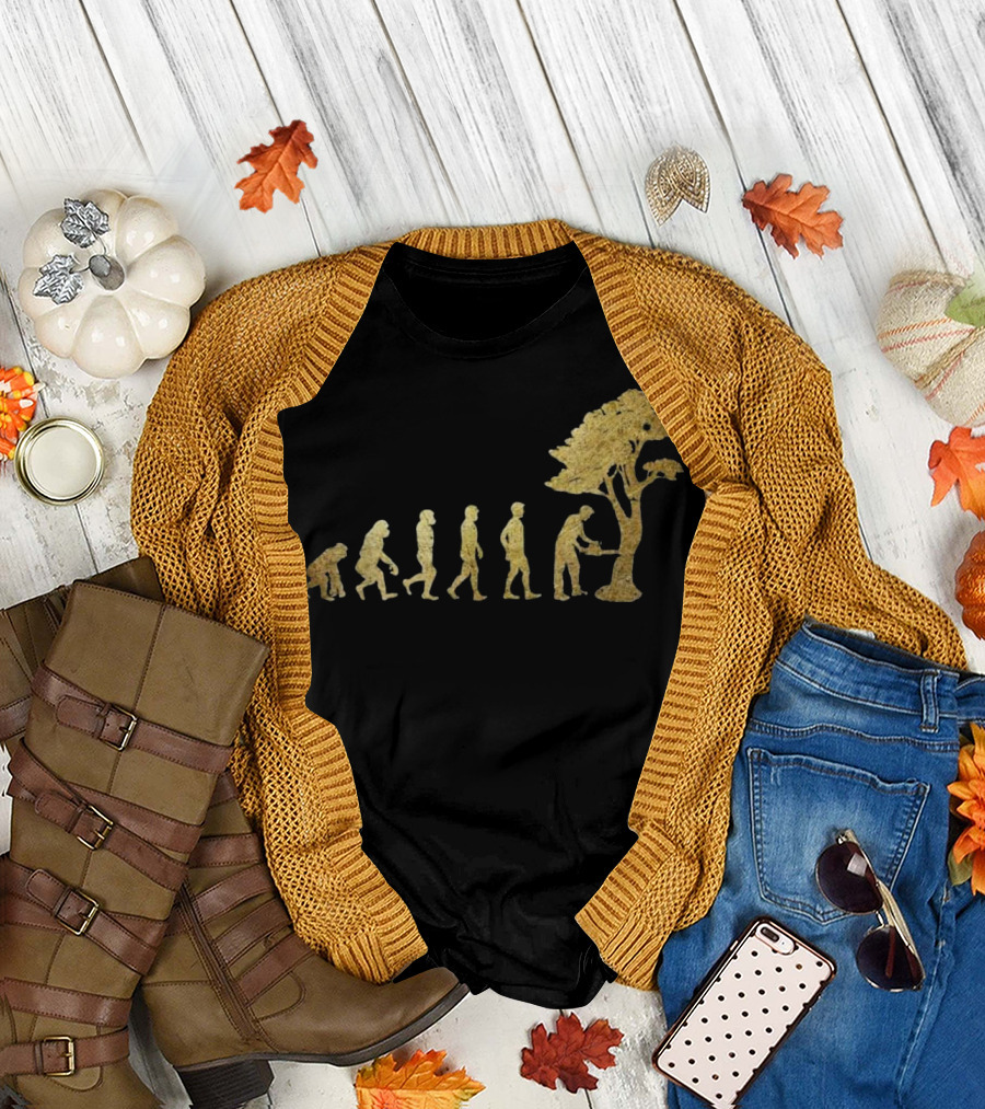 Forestry Evolution Lumberjack Arborist Progression T-Shirt