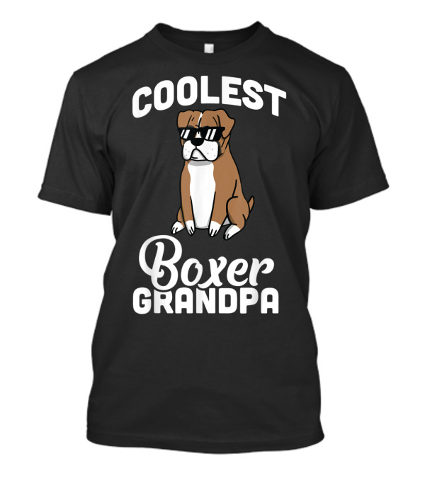 Coolest Grandpa Boxer Dog T-Shirt