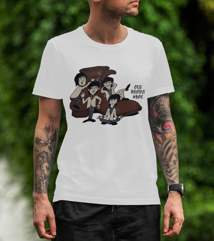 Old Brown Shoe Cartoon Characters With Boot T-Shirt
