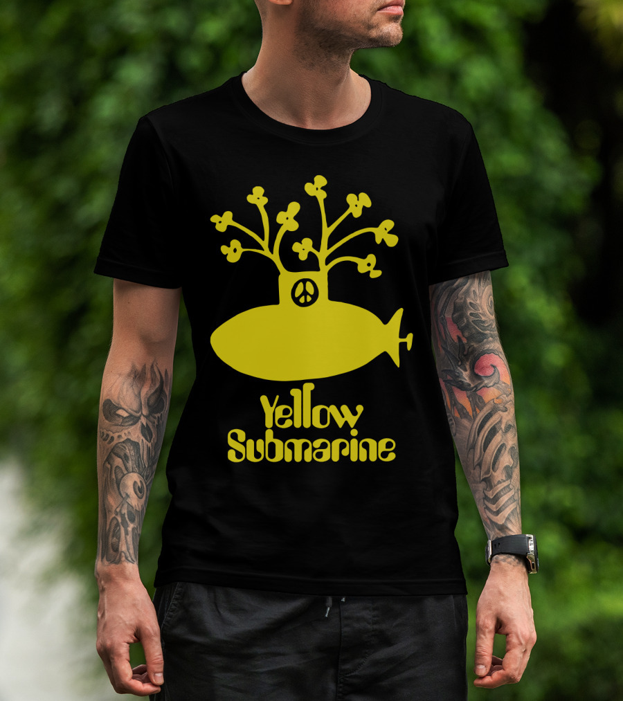 Yellow Submarine Peace Symbol Submarine T-Shirt