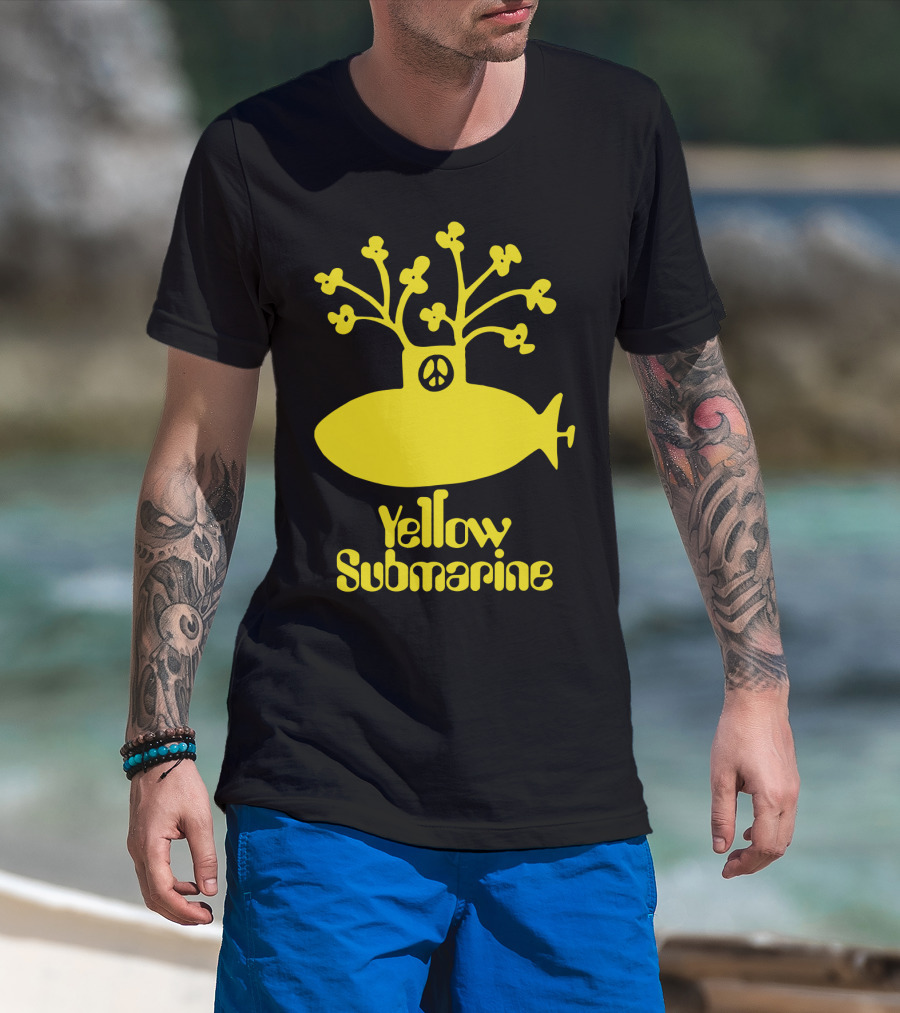 Yellow Submarine Peace Symbol Submarine T-Shirt