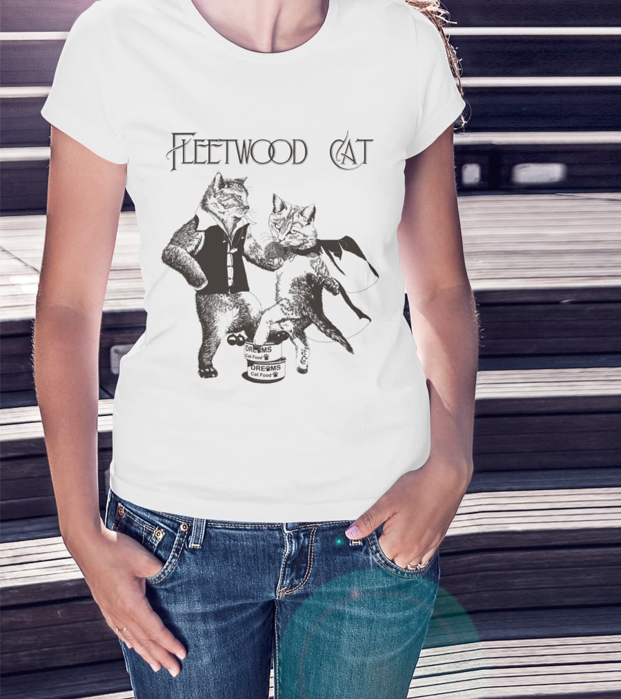 Fleetwood Cat Dreams Cat Food Dancing Cats T-Shirt