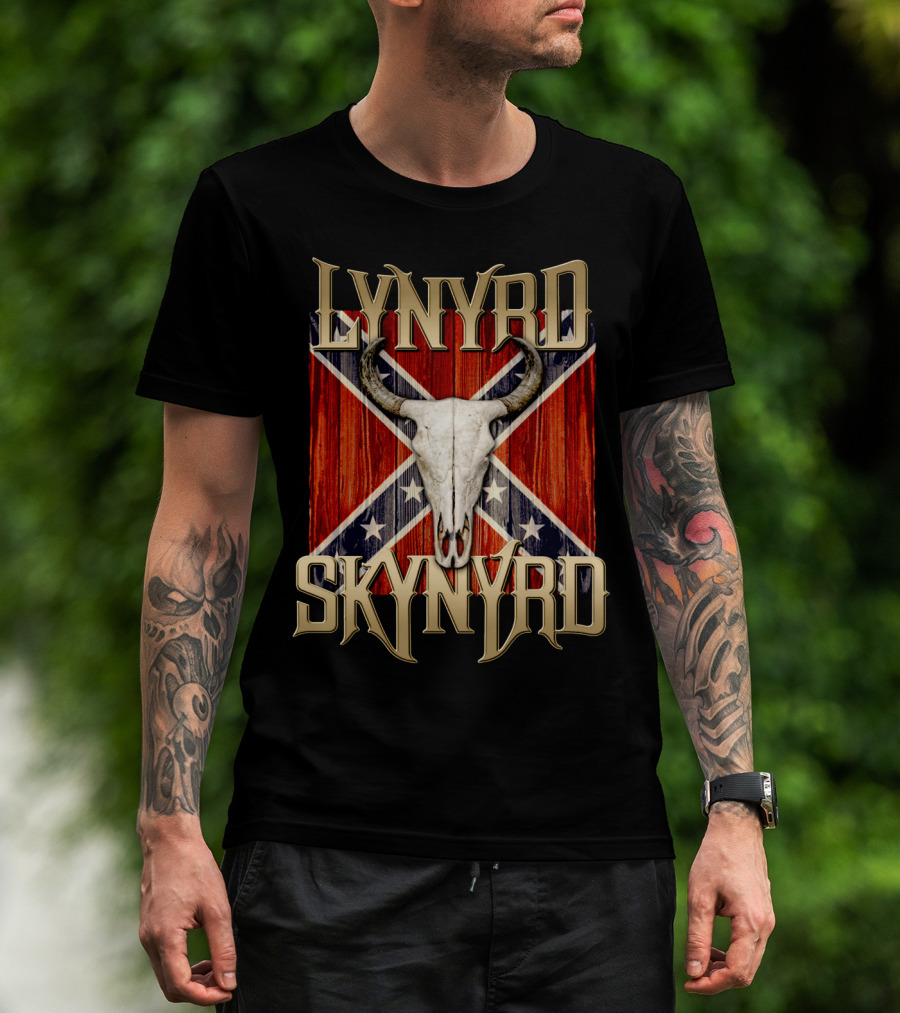 Lynyrd Skynyrd Confederate Flag Skull T-Shirt