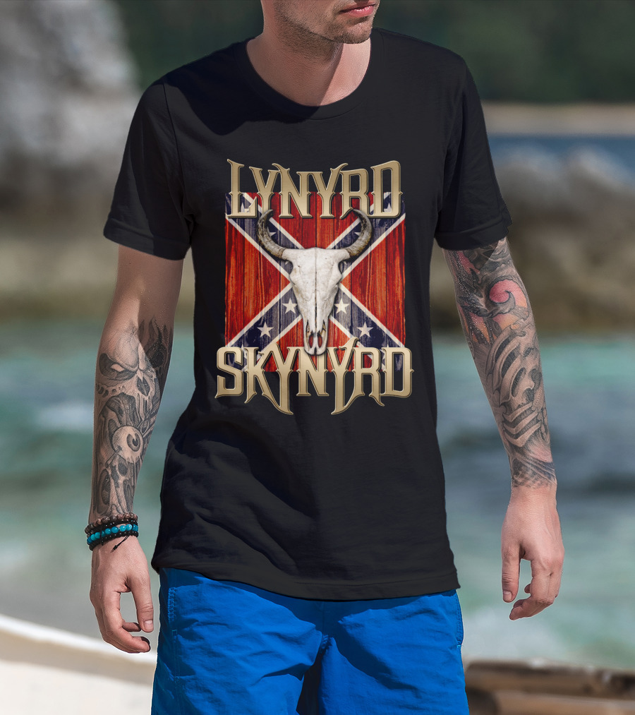 Lynyrd Skynyrd Confederate Flag Skull T-Shirt