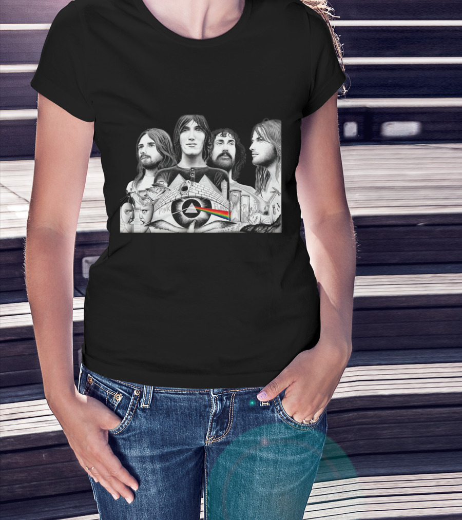 Pink Floyd Dark Side Of The Moon Album Art Band Members T-Shirt