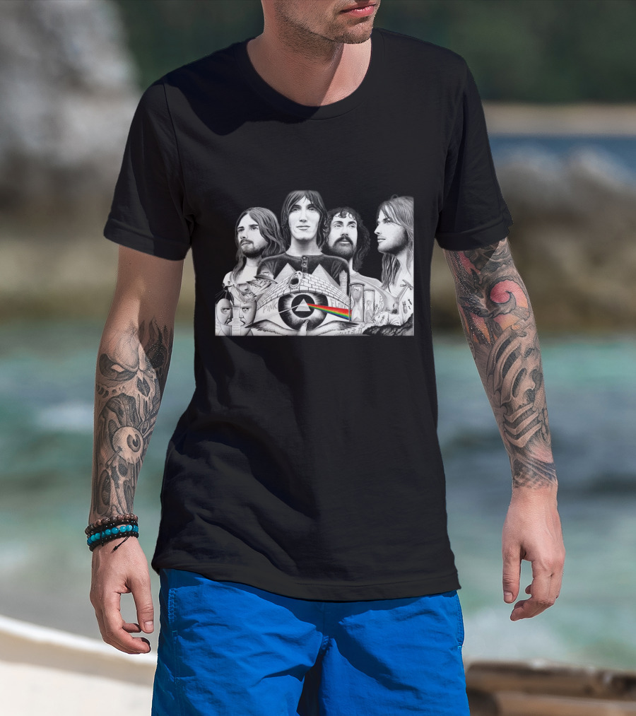 Pink Floyd Dark Side Of The Moon Album Art Band Members T-Shirt