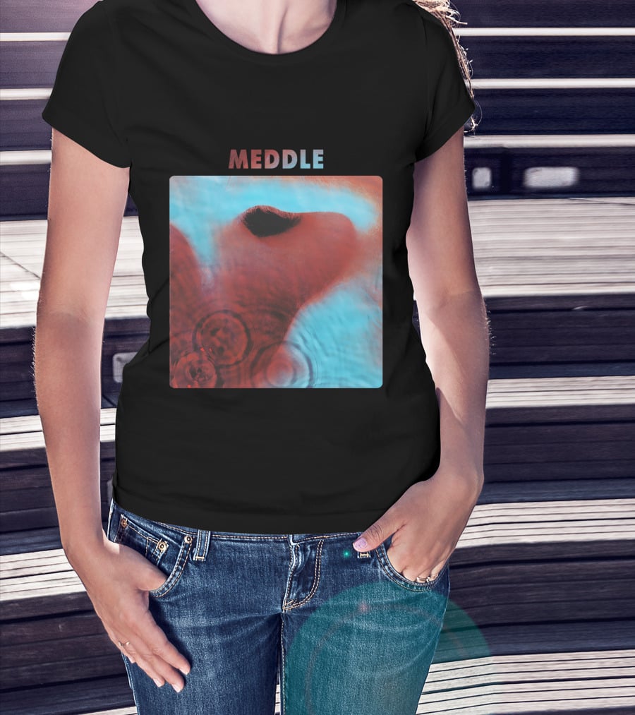 Pink Floyd - Meddle Album Cover Art Vintage Style T-Shirt