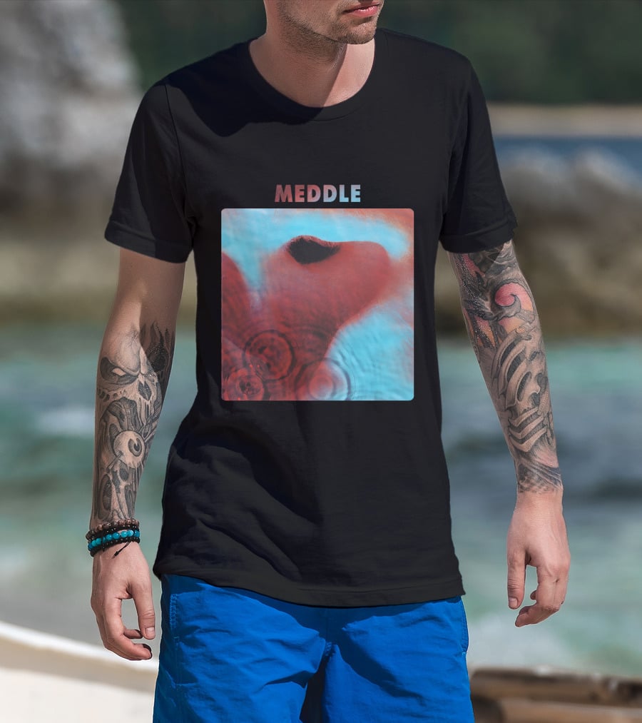 Pink Floyd - Meddle Album Cover Art Vintage Style T-Shirt