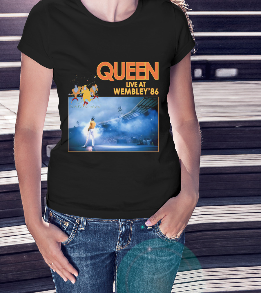 Queen Live At Wembley '86 Stadium Performance T-Shirt