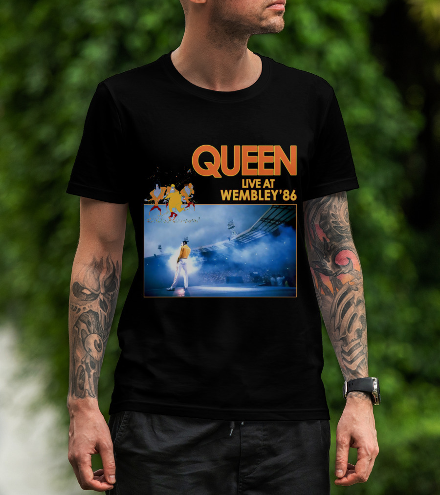 Queen Live At Wembley '86 Stadium Performance T-Shirt