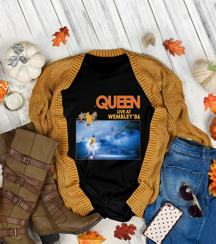 Queen Live At Wembley '86 Stadium Performance T-Shirt
