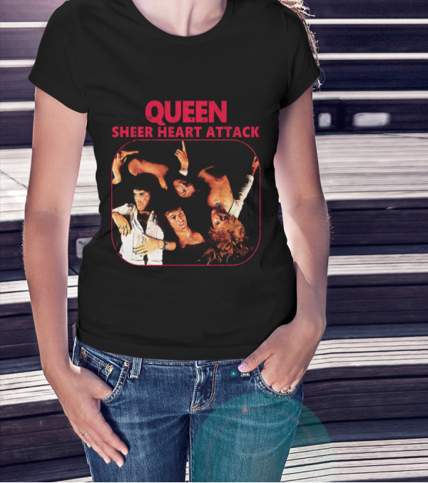 Queen Sheer Heart Attack Album Cover Quartet T-Shirt