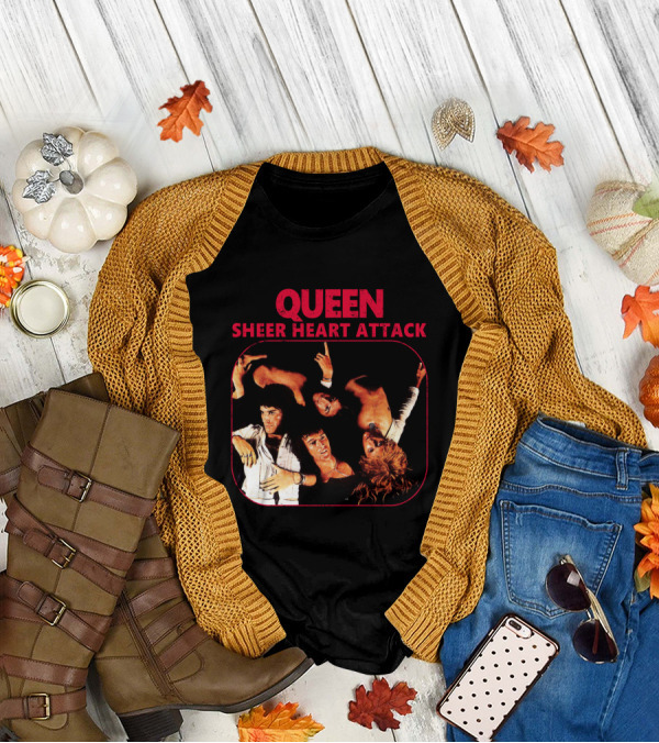 Queen Sheer Heart Attack Album Cover Quartet T-Shirt