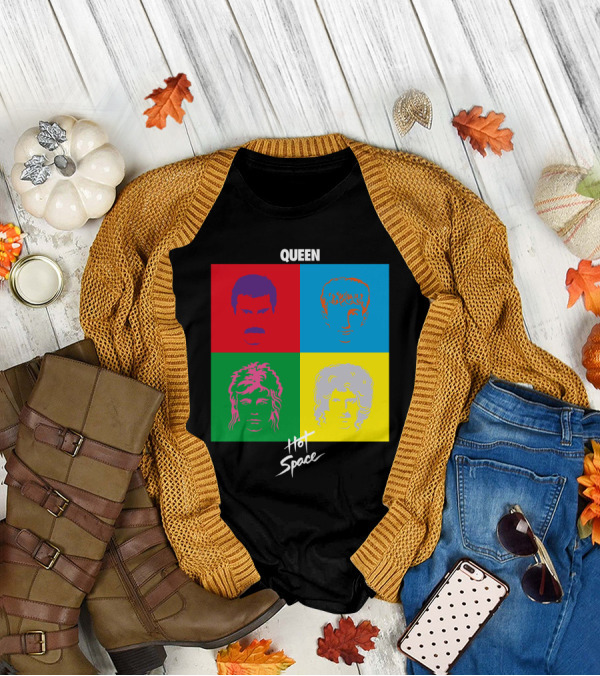 Queen Hot Space Album Pop Art Faces T-Shirt