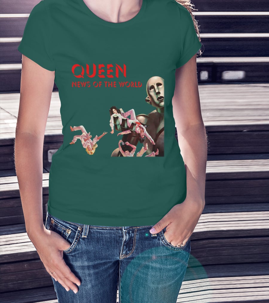 Queen News Of The World Album Cover Robot Artwork T-Shirt