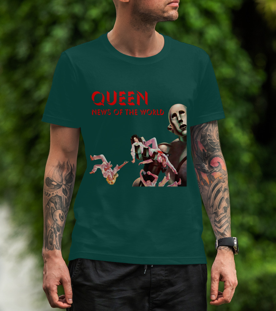 Queen News Of The World Album Cover Robot Artwork T-Shirt