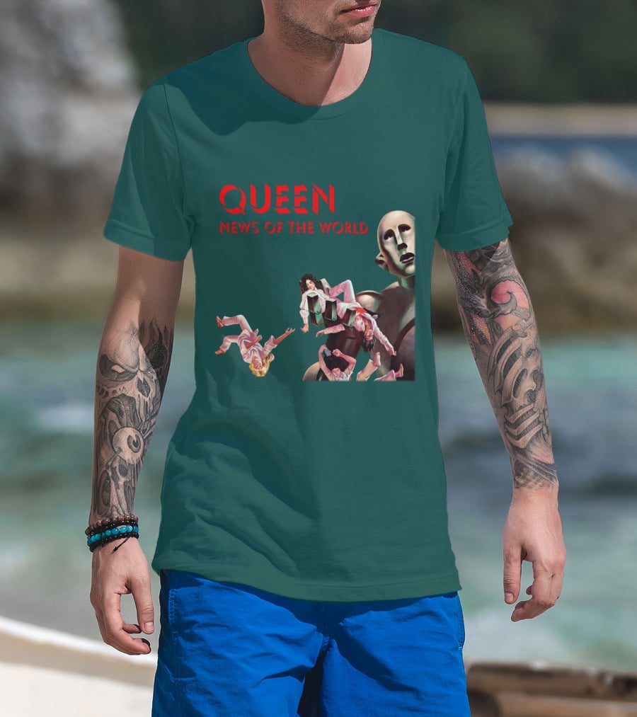 Queen News Of The World Album Cover Robot Artwork T-Shirt