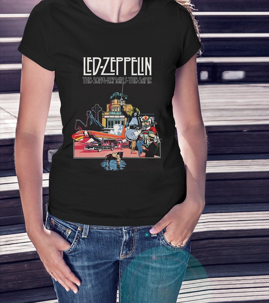 Lz 23 Lodztown Urban Scene With Horses Airplane And Architecture T-Shirt