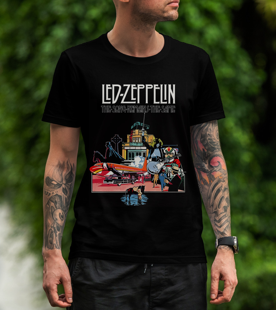 Lz 23 Lodztown Urban Scene With Horses Airplane And Architecture T-Shirt