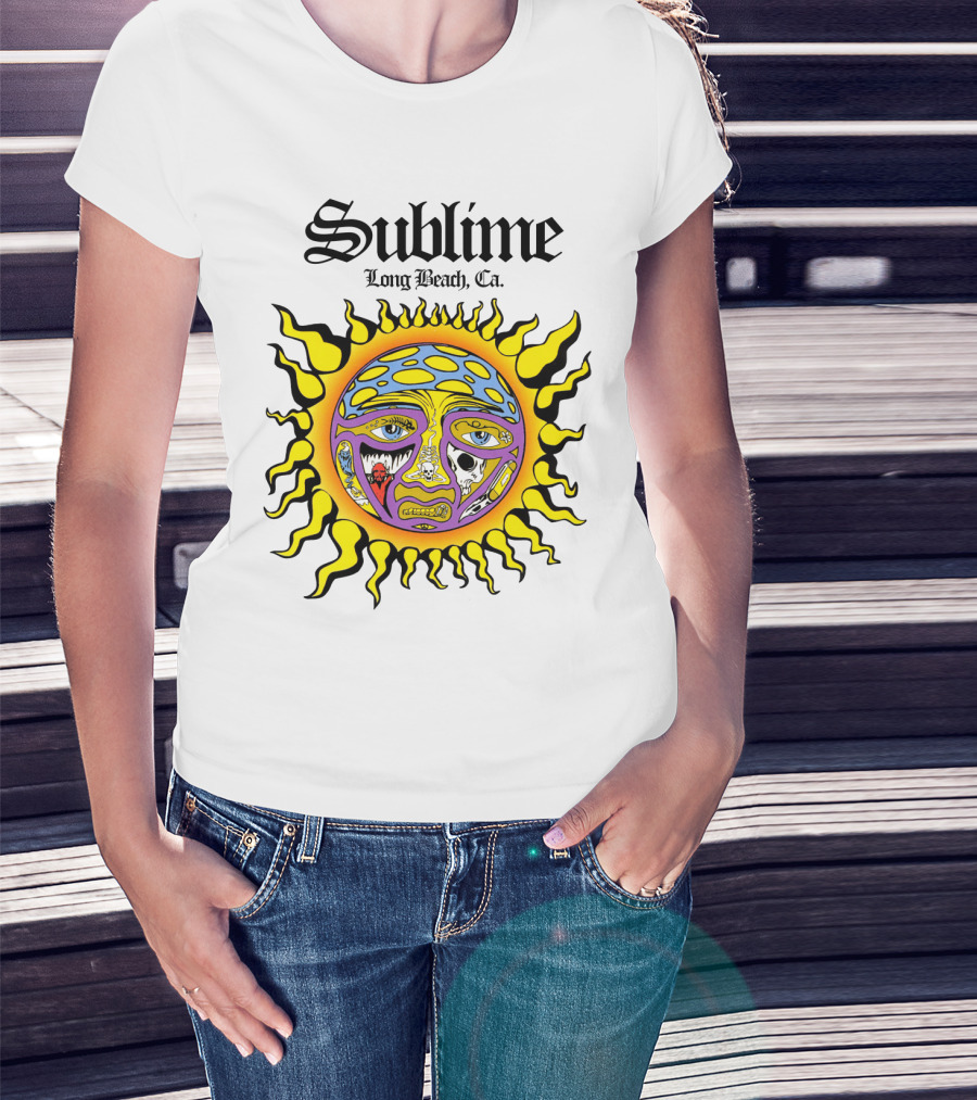 Sublime Long Beach Ca Sunface Artwork T-Shirt