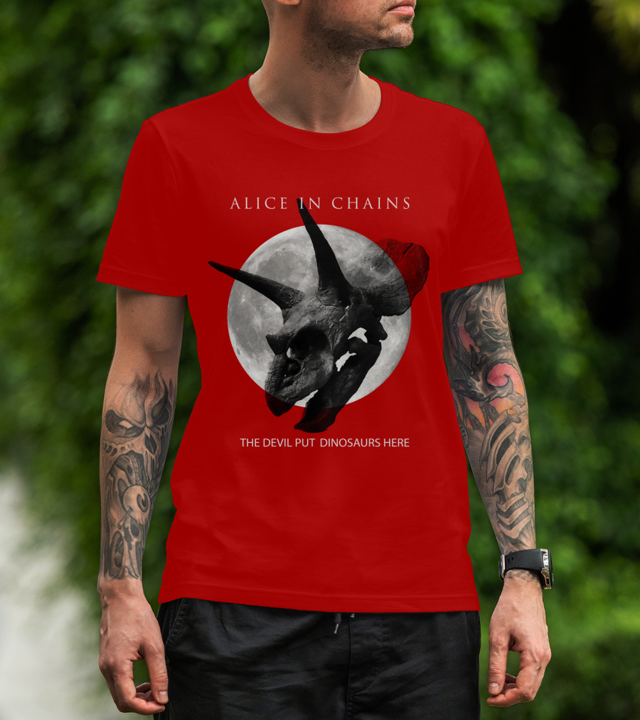 Alice In Chains The Devil Put Dinosaurs Here T-Shirt