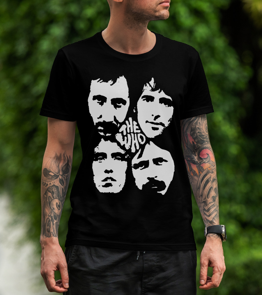 The Who Classic Band Member Faces T-Shirt