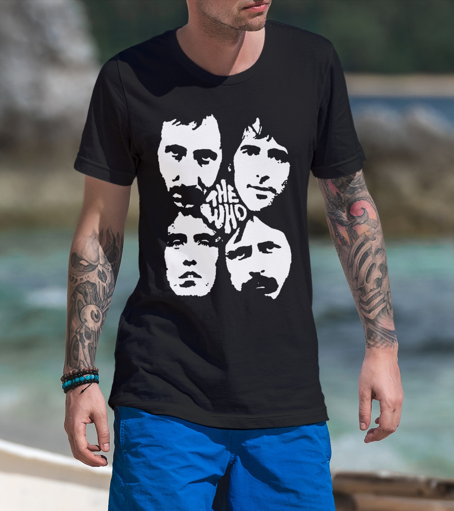 The Who Classic Band Member Faces T-Shirt
