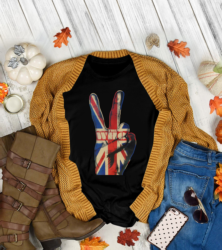 The Who Union Jack Peace Sign T-Shirt
