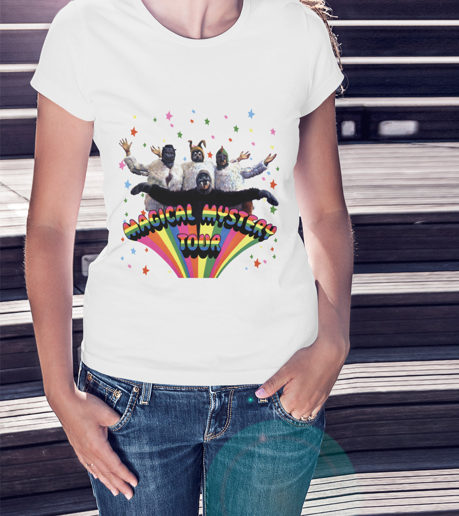 Magical Mystery Tour Rainbow Animals And Stars T-Shirt