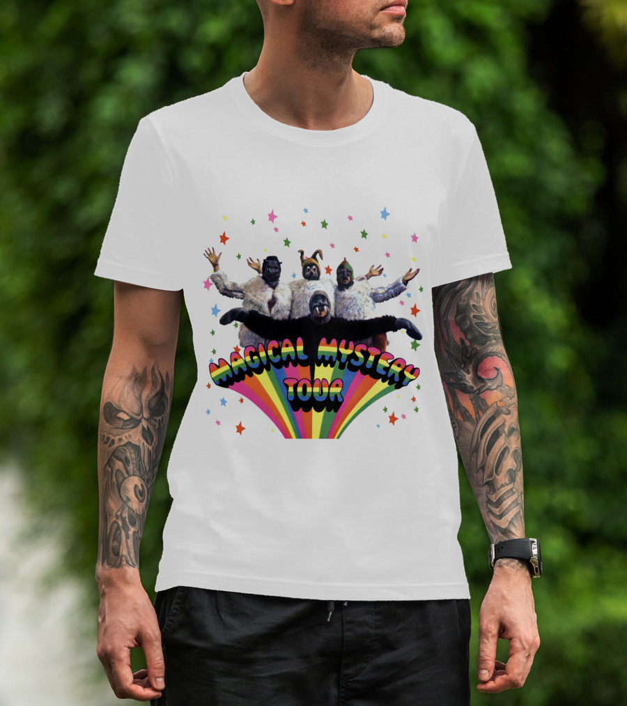 Magical Mystery Tour Rainbow Animals And Stars T-Shirt