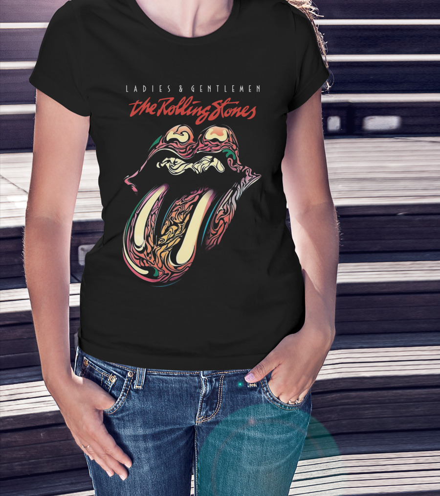 Ladies & Gentlemen The Rolling Stones Psychedelic Tongue T-Shirt