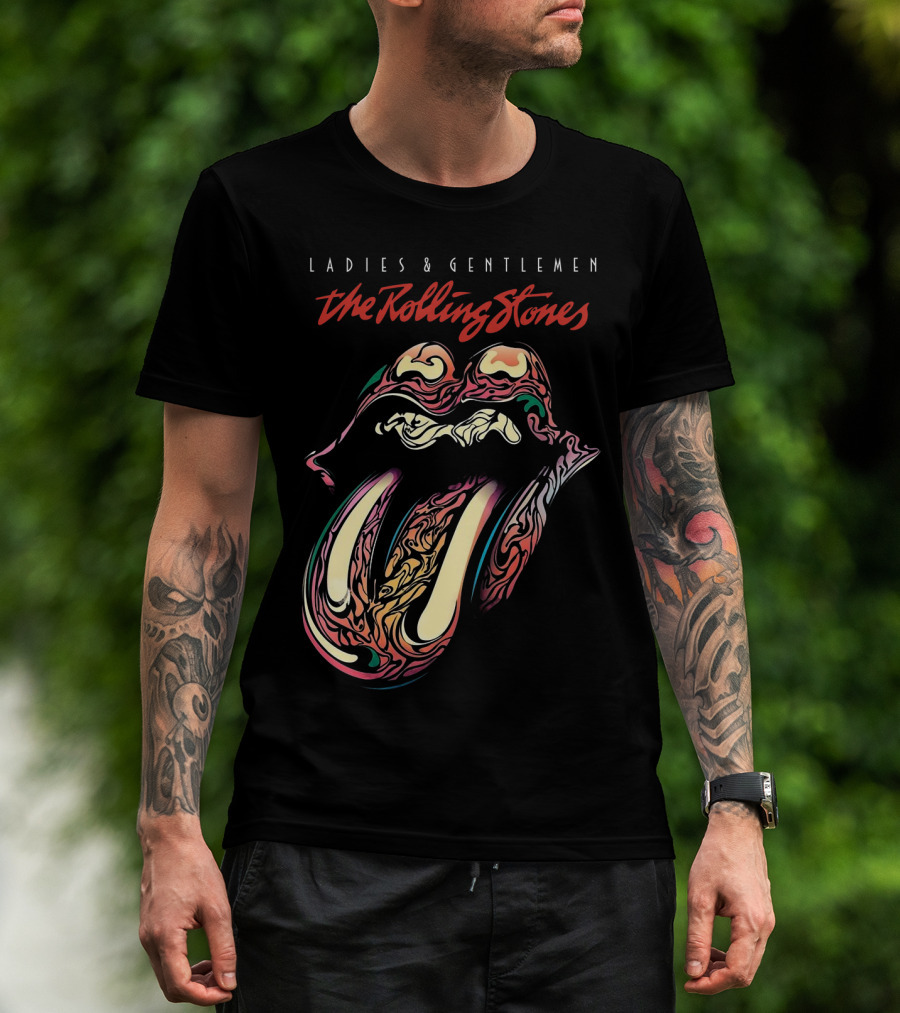 Ladies & Gentlemen The Rolling Stones Psychedelic Tongue T-Shirt