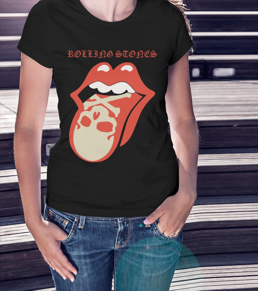 Rolling Stones Tongue With Skull T-Shirt