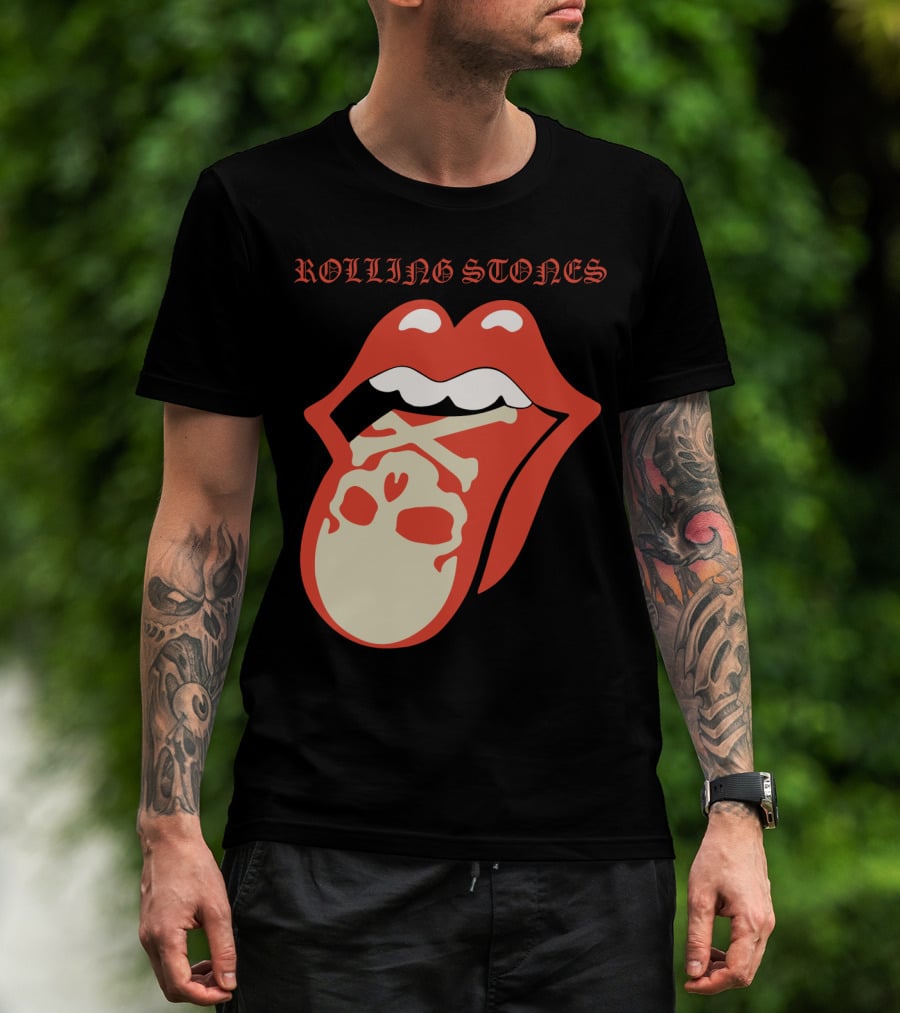 Rolling Stones Tongue With Skull T-Shirt