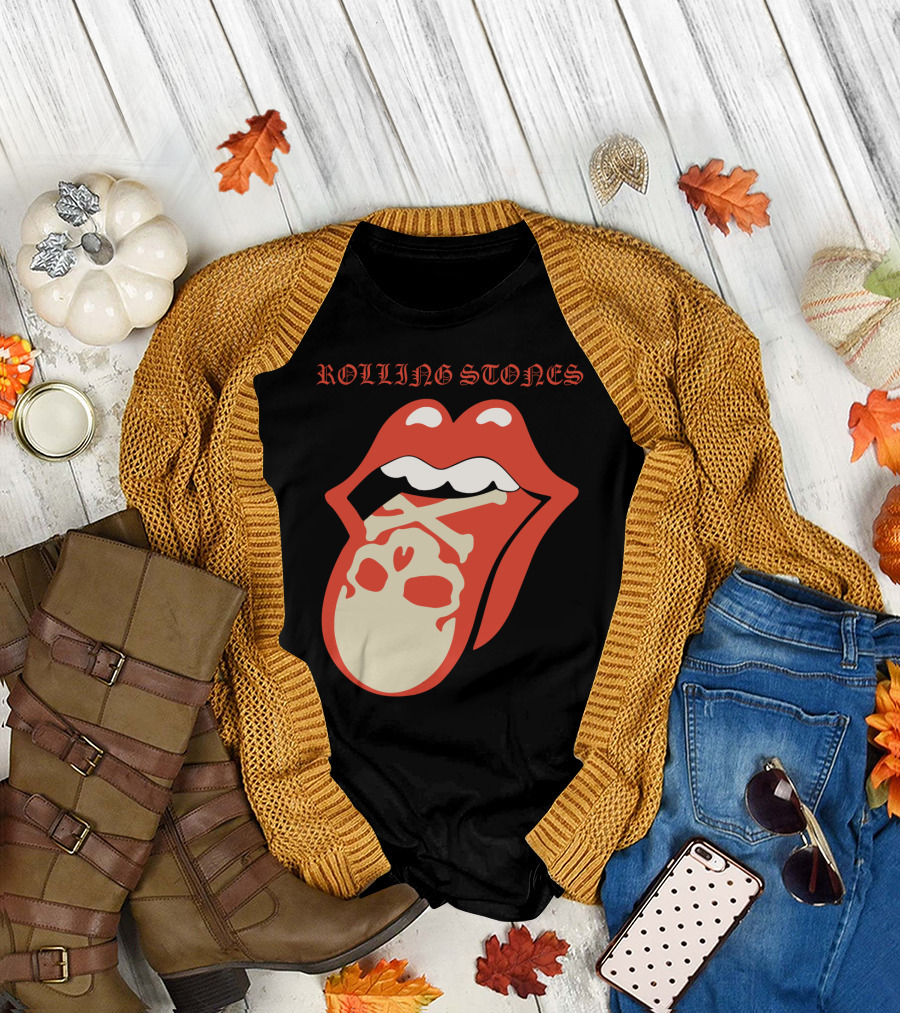Rolling Stones Tongue With Skull T-Shirt