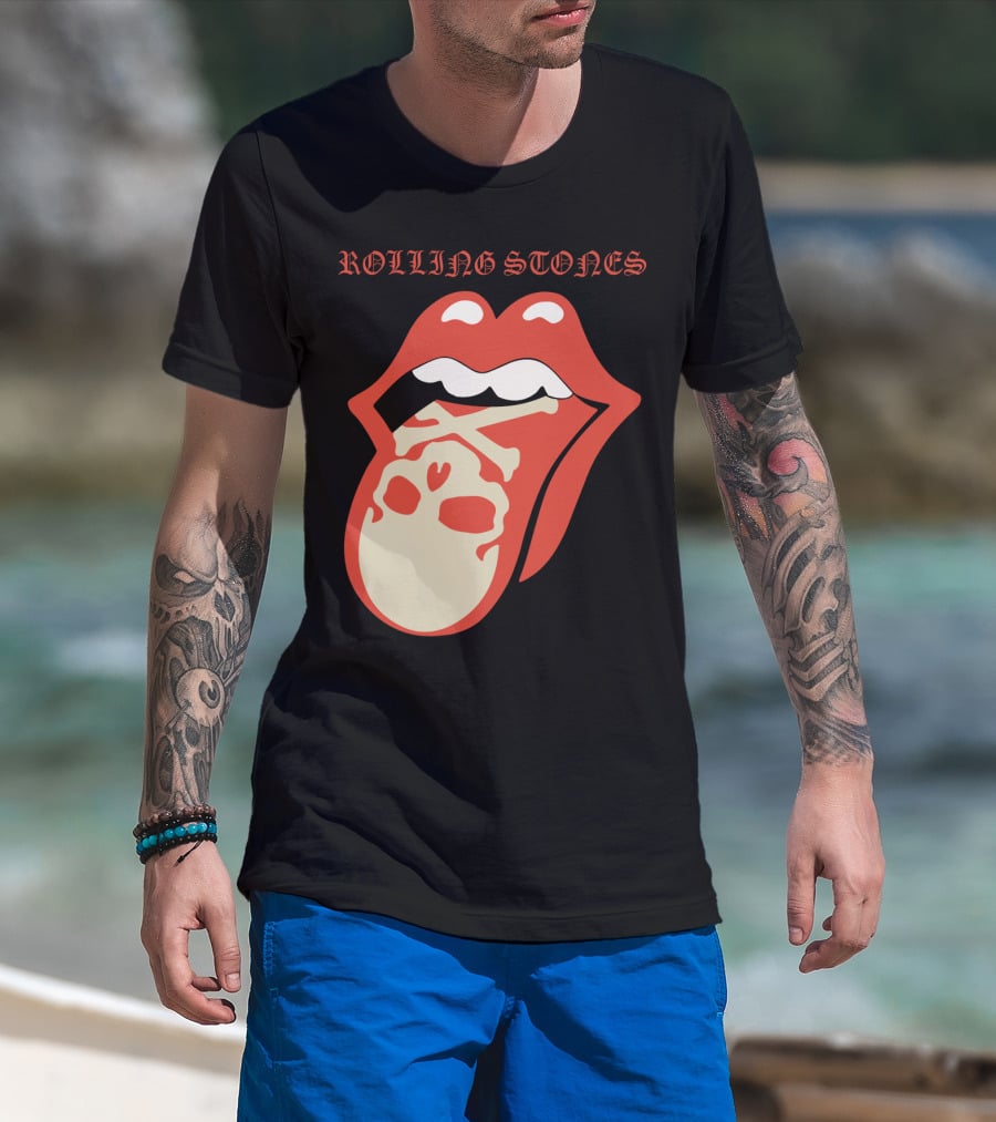 Rolling Stones Tongue With Skull T-Shirt