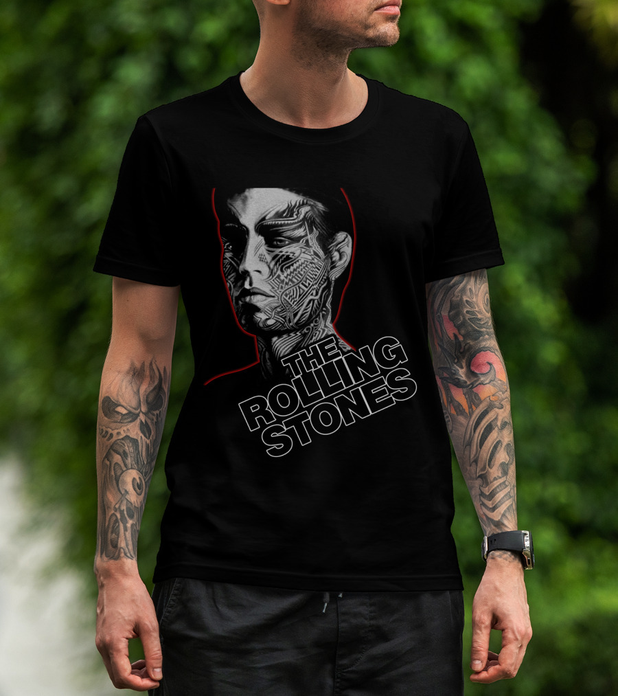 The Rolling Stones Trs 22 Tattoo Face Art T-Shirt