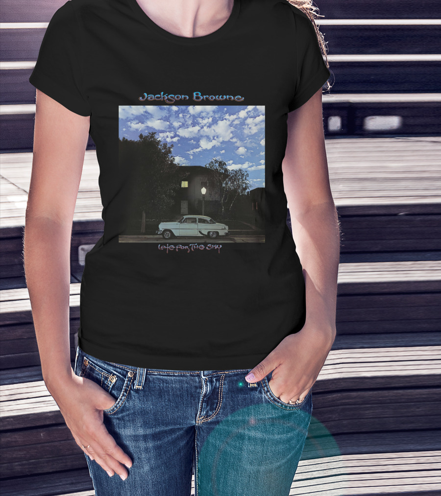 Jackson Browne Late For The Sky Vintage Car Night Scene T-Shirt