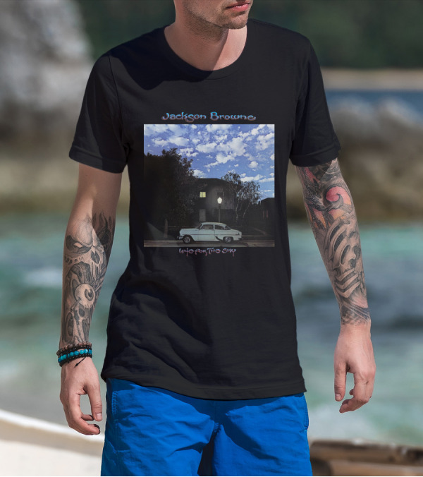 Jackson Browne Late For The Sky Vintage Car Night Scene T-Shirt