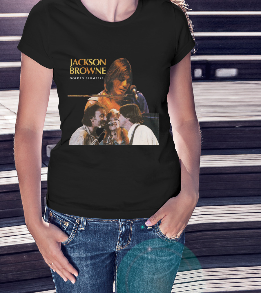 Jackson Browne Golden Slumbers Live Performance Collage T-Shirt