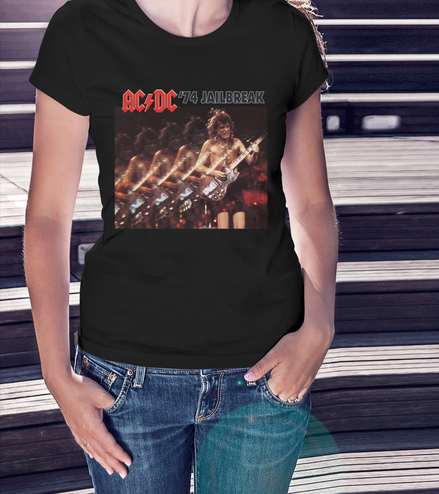 Acdc '74 Jailbreak Angus Young Concert T-Shirt