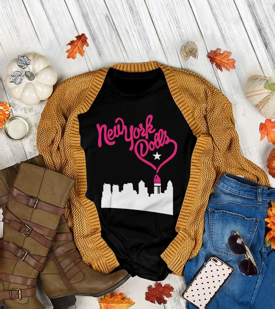 New York Dolls Skyline Star Retro Style T-Shirt