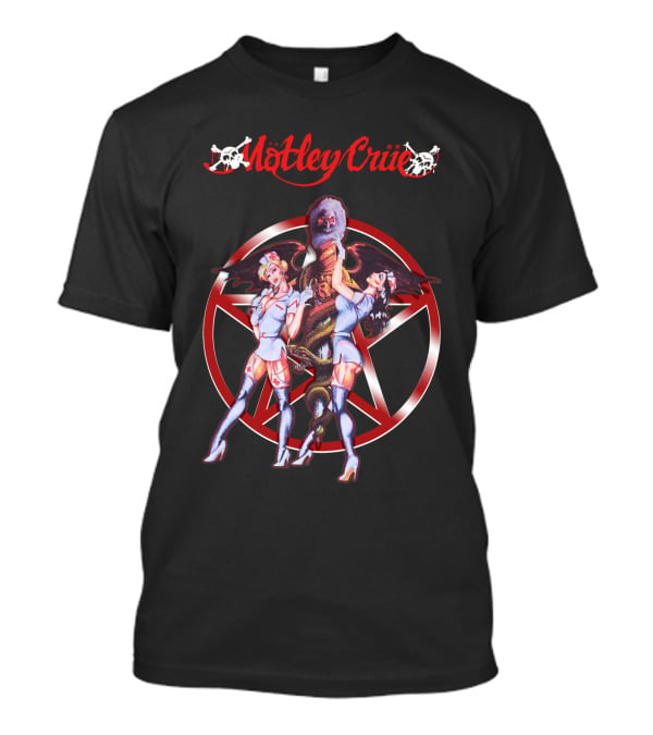 Mötley Crüe Pentagram Nurses Fantasy Art T-Shirt