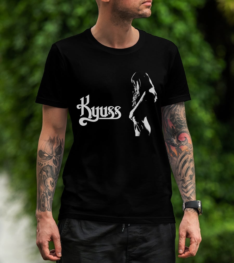 Kyuss Ku 14 Bold Text And Silhouette T-Shirt